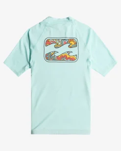Crayon Wave - T-shirt de surf de manga curta com UPF 50 para Rapazes 8-16