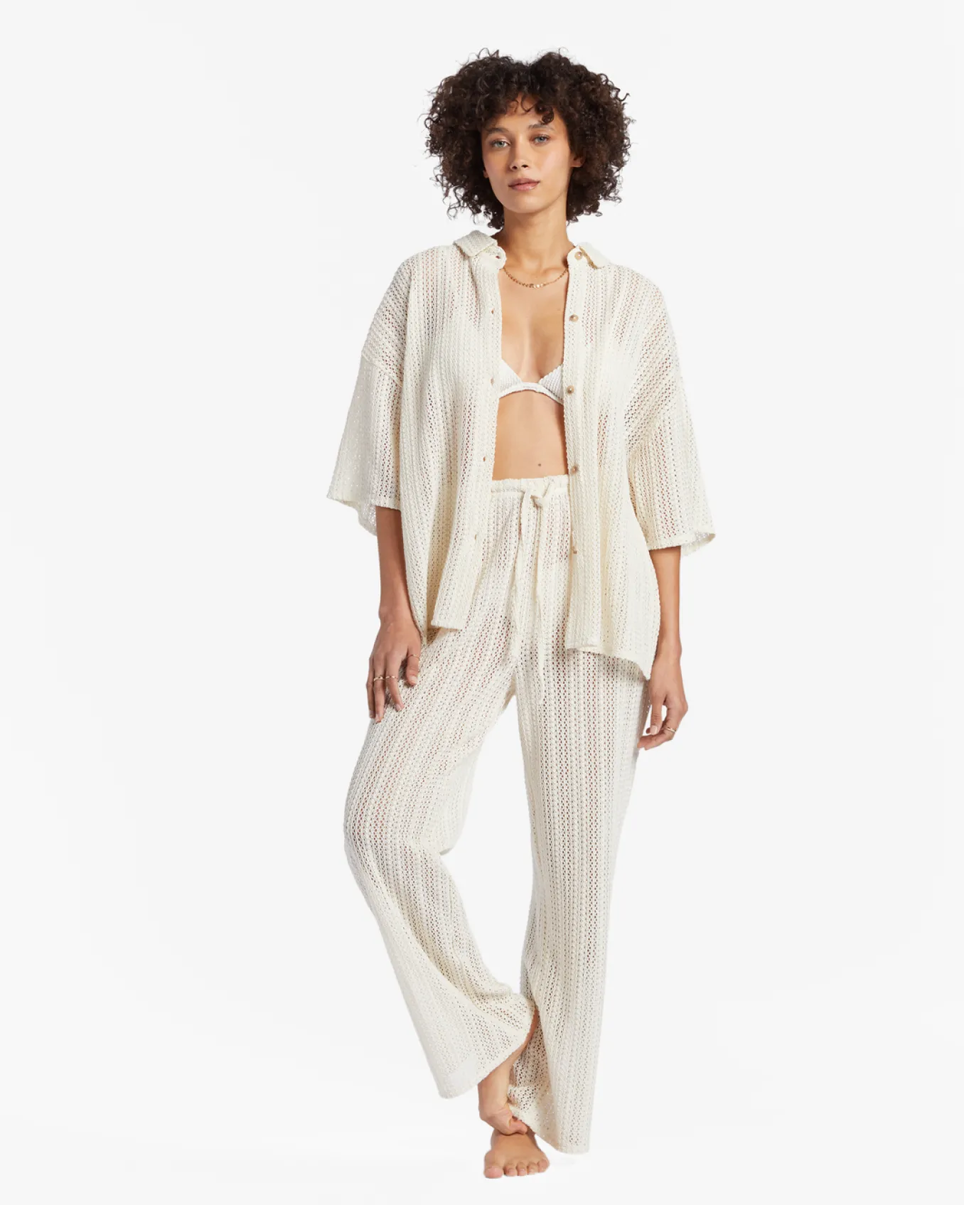 Largo - Vestido camiseiro de praia para Mulher