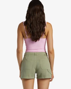 Leia - Calções de ganga de carpinteiro para Mulher