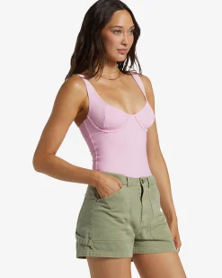 Leia - Calções de ganga de carpinteiro para Mulher