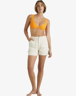 Leia - Calções de ganga de carpinteiro para Mulher