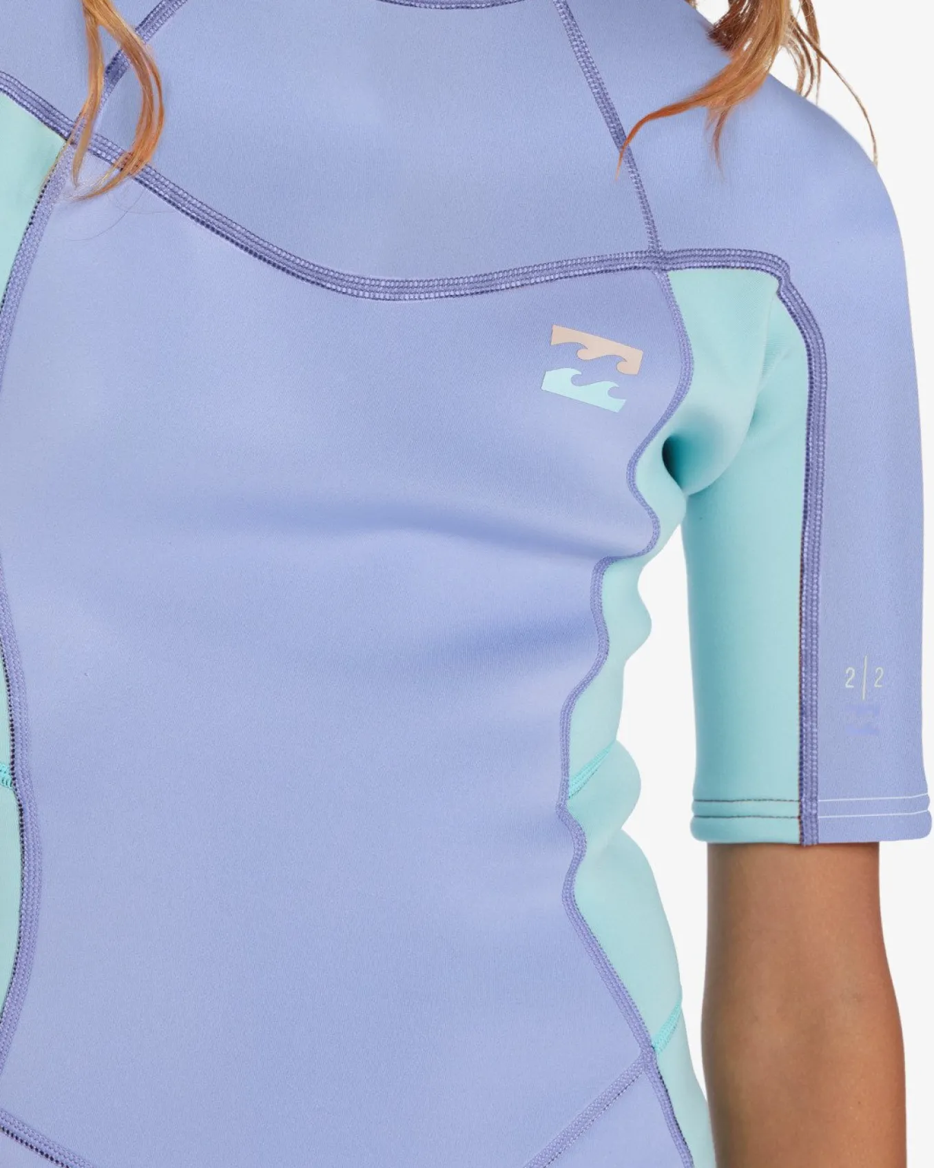 2mm Foil - Back Zip Short Sleeve Springsuit para crian&ccedil;as 4-16
