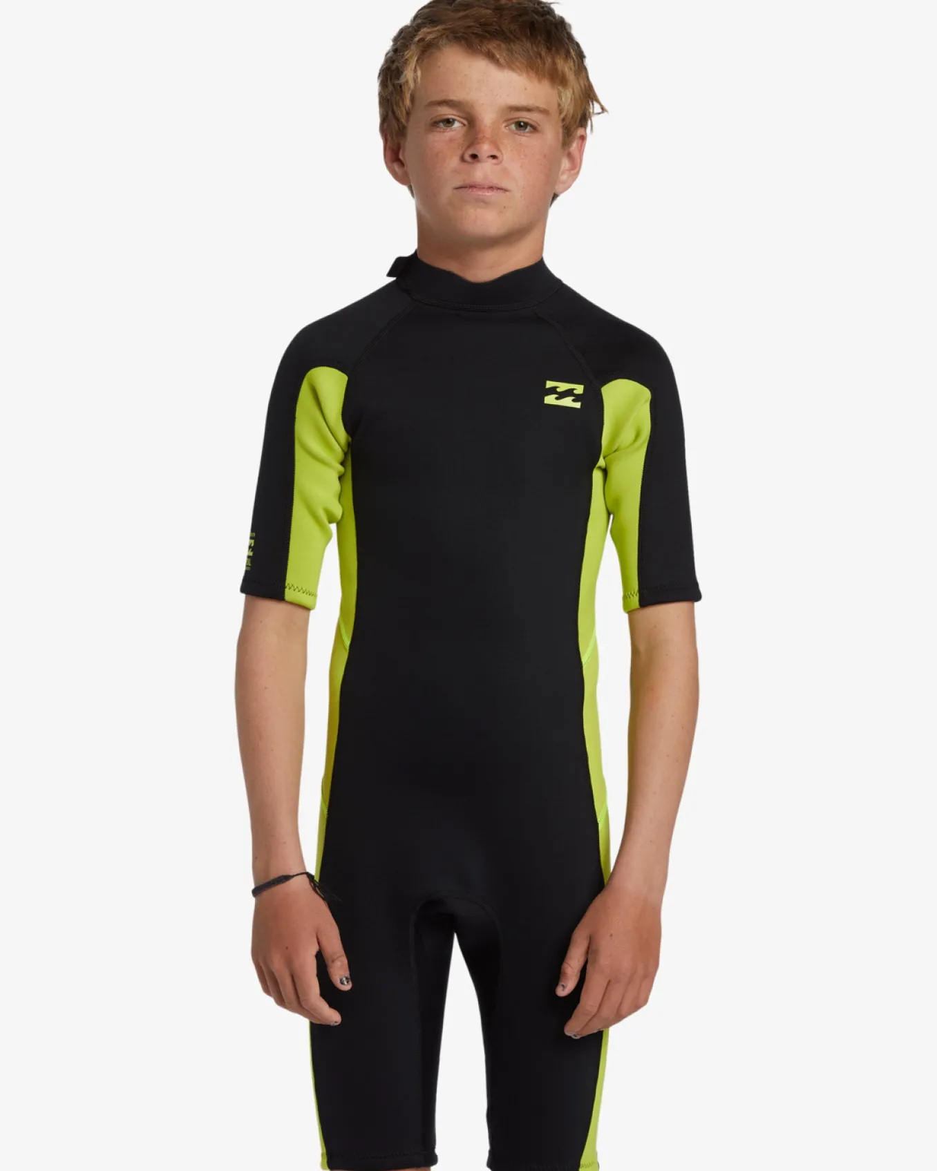 2mm Foil - Back Zip Short Sleeve Springsuit para crianças 4-16
