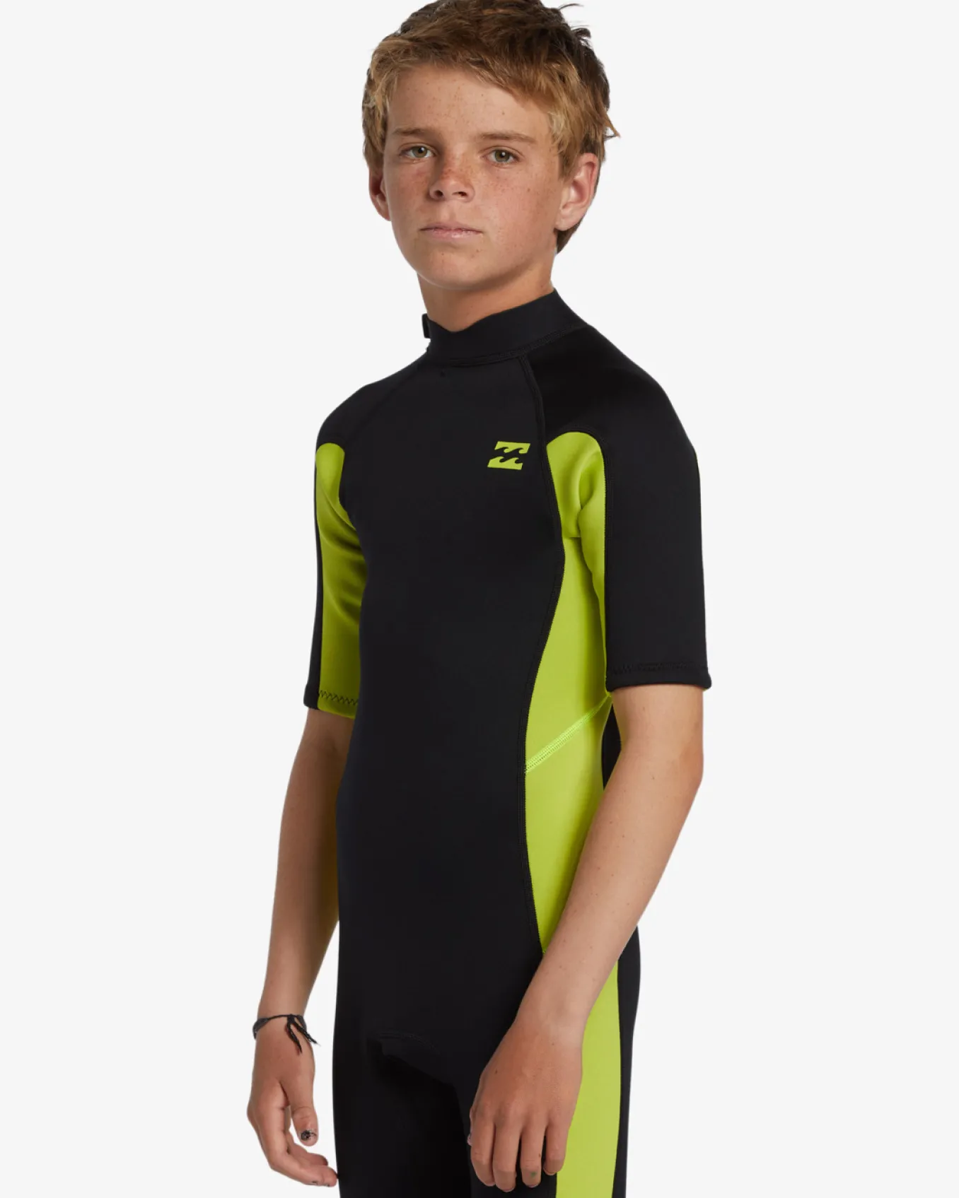 2mm Foil - Back Zip Short Sleeve Springsuit para crianças 4-16