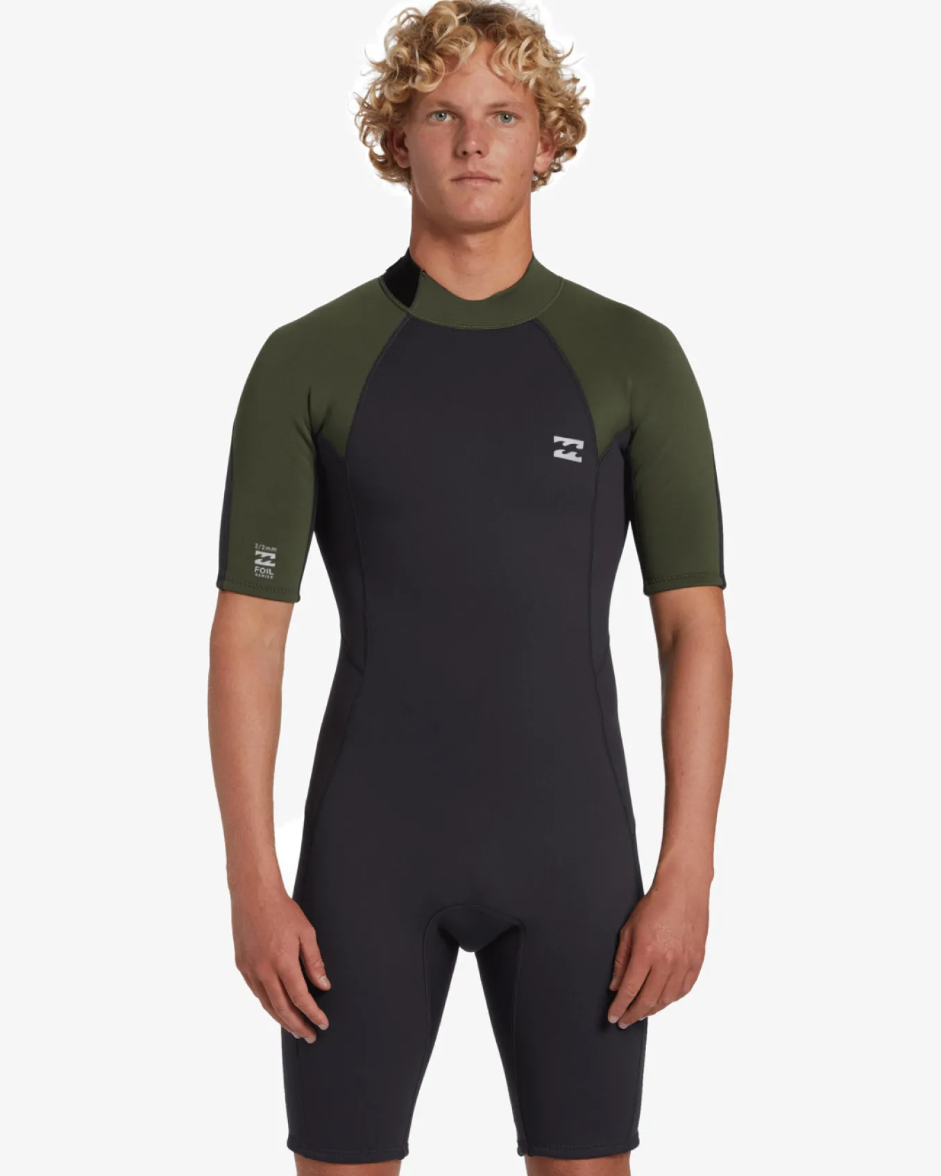 2mm Foil - Back Zip Short Sleeve Springsuit para Homem