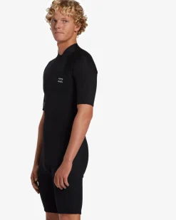 2mm Foil - Back Zip Short Sleeve Springsuit para Homem