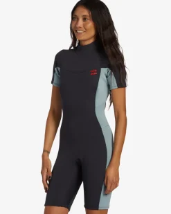 2mm Foil - Fato de surf de manga curta para Mulher