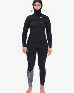 5/4mm Furnace Comp - Fato de surf com fecho no peito e capuz para Mulher