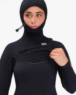 5/4mm Furnace Comp - Fato de surf com fecho no peito e capuz para Mulher