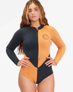2/2mm Salty Dayz - Body para surf de manga comprida, com fecho à frente para Mulher