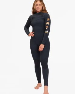 4/3mm Salty Dayz Natural 2022 - Fato de surf com fecho no peito para Mulher
