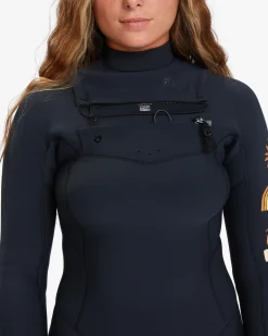 4/3mm Salty Dayz Natural 2022 - Fato de surf com fecho no peito para Mulher