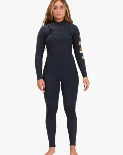 5/4mm Salty Dayz Natural 2022 - Fato de surf com fecho no peito para Mulher