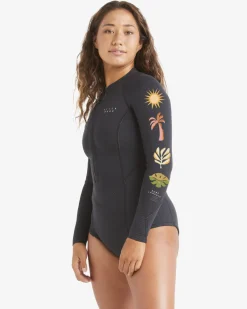 2mm Salty Dayz Natural - Fato de surf de cal&ccedil;&atilde;o e manga comprida para Mulher