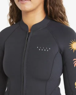 2mm Salty Dayz Natural - Fato de surf de calção e manga comprida para Mulher