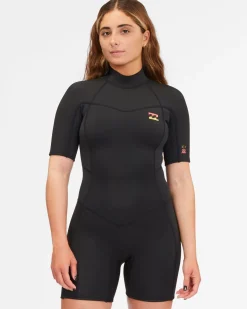 2/2mm Synergy - Body para surf de manga curta, com fecho nas costas para Mulher