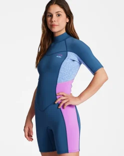 2/2mm Synergy - Body para surf de manga curta, com fecho nas costas para Mulher