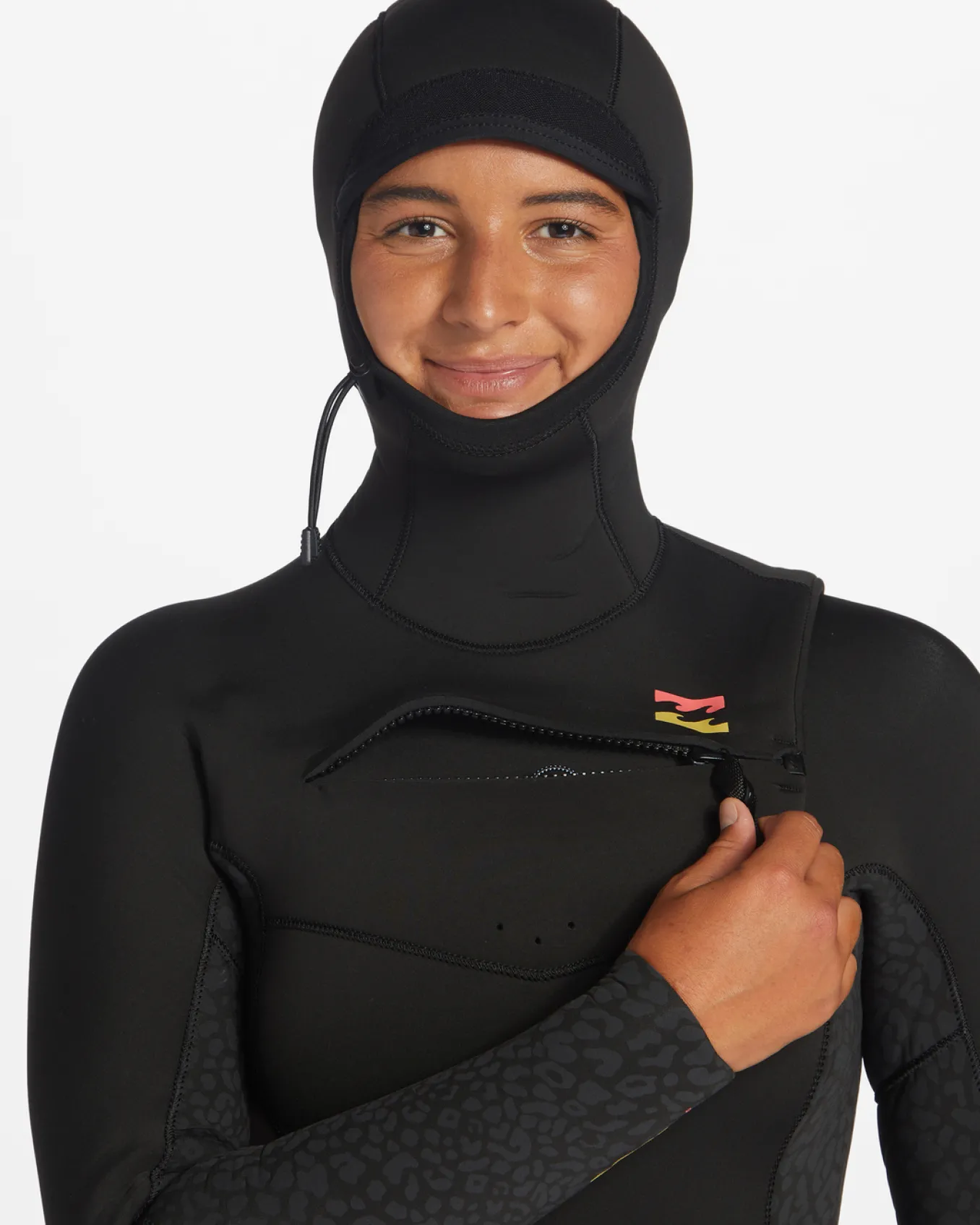 5/4mm Synergy - Fato de surf com fecho no peito e capuz para Mulher