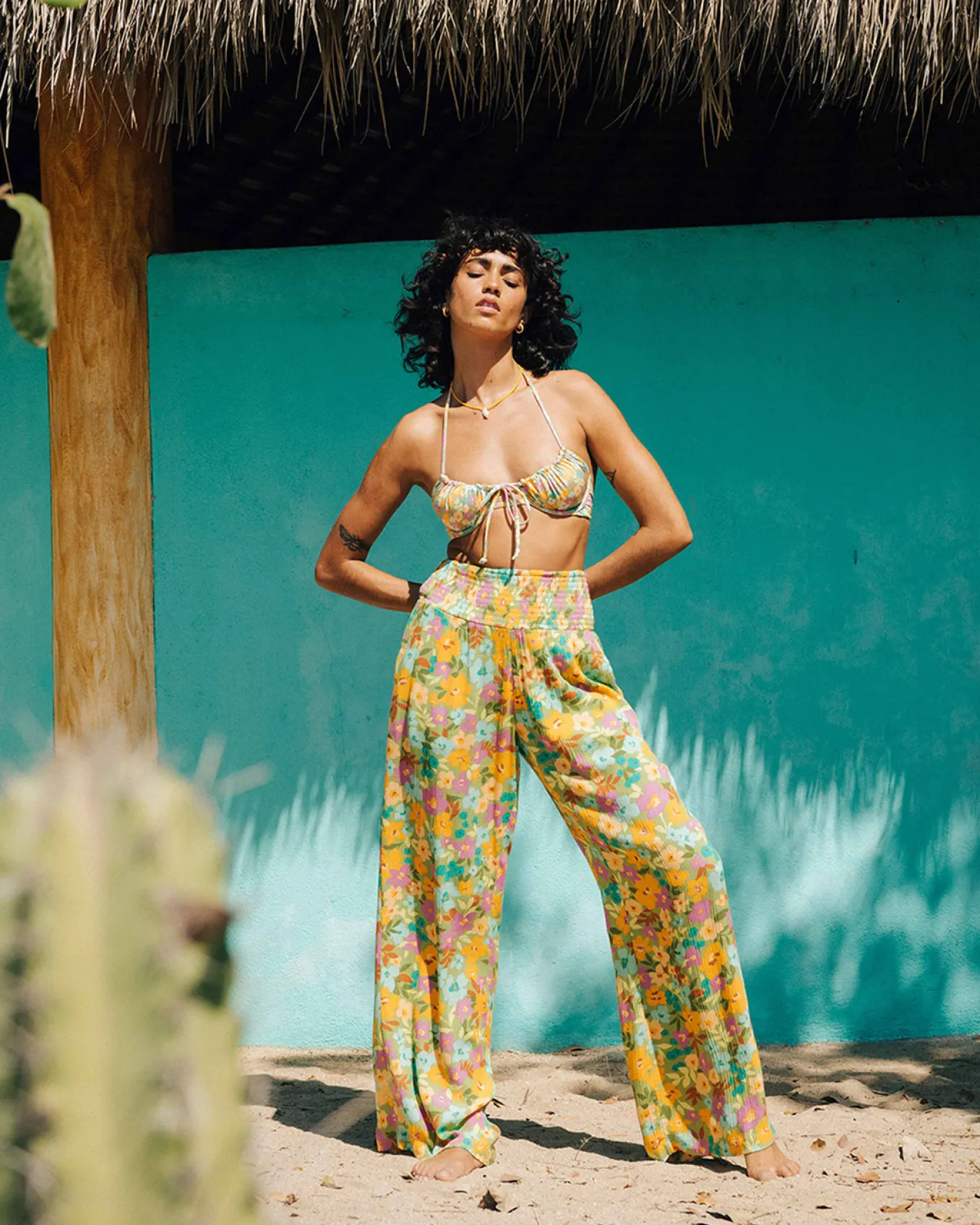 New Waves - Calças de praia elásticas para Mulher