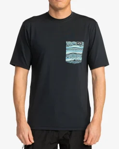 Team Pocket - T-shirt de surf de manga curta com UPF 50 para Homem
