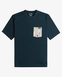 Team Pocket - T-shirt de surf de manga curta com UPF 50 para Homem