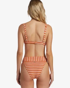 Tides Terry - Mid-Waist Bikini Bottoms para Mulher