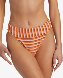 Tides Terry - Mid-Waist Bikini Bottoms para Mulher